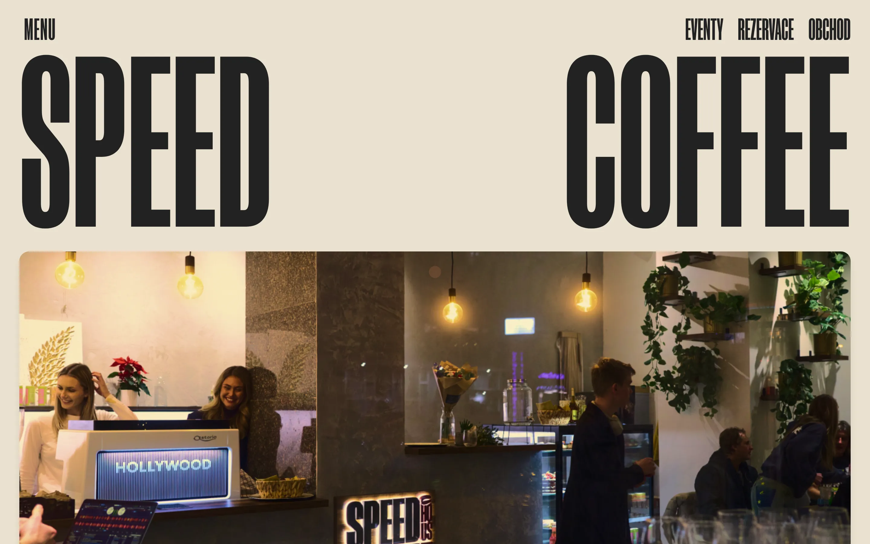 Úvodní stránka Speed Coffee